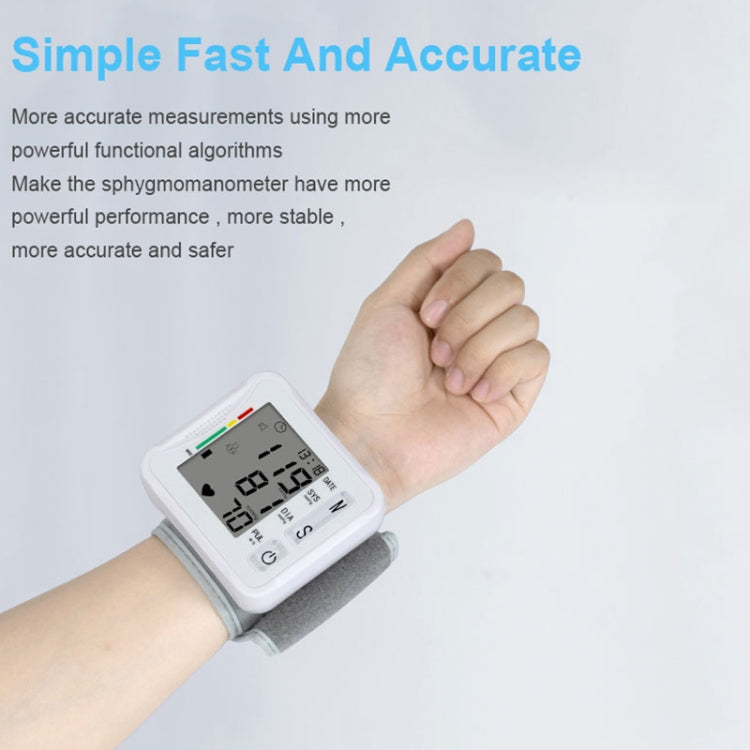 KWL-W01 Home Automatic Smart Wrist Electronic Sphygmomanometer, Style: English Without Voice(White) - Sphygmomanometer by buy2fix | Online Shopping UK | buy2fix