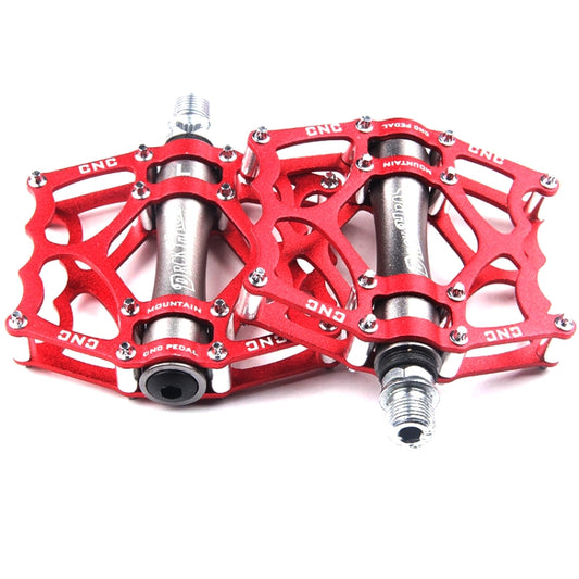 Bicycle Pedal Mountain Bike Aluminum Alloy Palin Pedal Non-Slip Bearing Pedal(901-2 Red) - Outdoor & Sports by buy2fix | Online Shopping UK | buy2fix