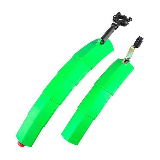 Bicycle Telescopic Folding Mudguard  27.5 Inch Extended Water Retaining LED Taillight(Green) - Outdoor & Sports by buy2fix | Online Shopping UK | buy2fix