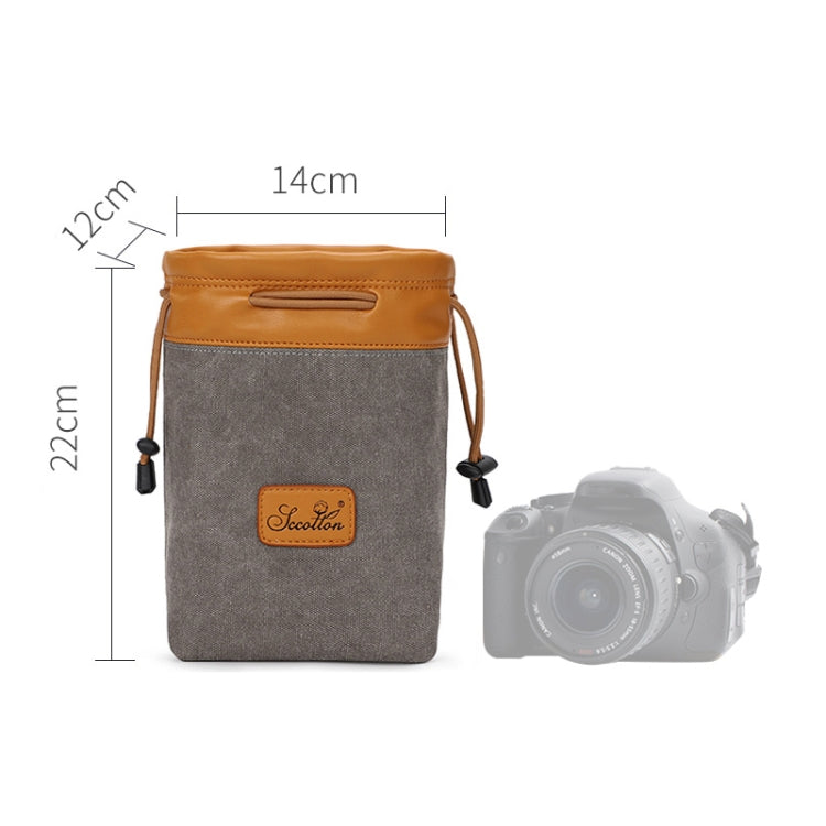 S.C.COTTON Liner Bag Waterproof Digital Protection Portable SLR Lens Bag Micro Single Camera Bag Photography Bag, Colour: Gray M - Camera Accessories by buy2fix | Online Shopping UK | buy2fix