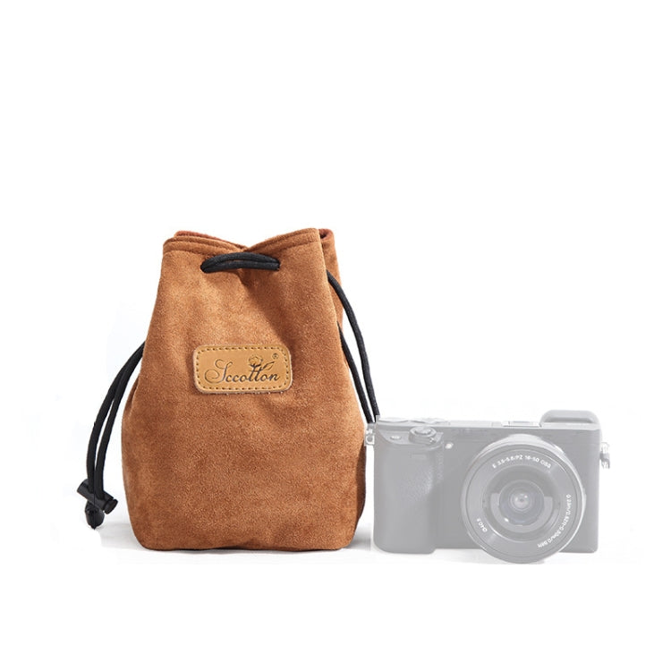 S.C.COTTON Liner Shockproof Digital Protection Portable SLR Lens Bag Micro Single Camera Bag Square Khaki S - Camera Accessories by S.C.COTTON | Online Shopping UK | buy2fix