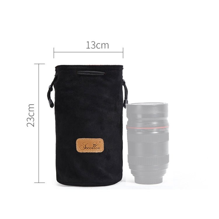 S.C.COTTON Liner Shockproof Digital Protection Portable SLR Lens Bag Micro Single Camera Bag Round Black M - Camera Accessories by S.C.COTTON | Online Shopping UK | buy2fix