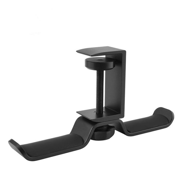 Universal Metal Headphone Double Bracket Headphone Hanger Desktop Lock Clip Headphone Display Shelf(Black) - Apple Accessories by buy2fix | Online Shopping UK | buy2fix