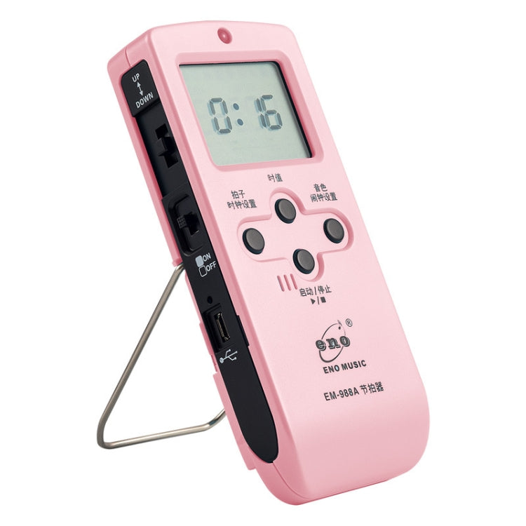 ENO EM-988A Electronic Vocal Rechargeable Metronome For Piano/Guitar/Drum/Guzheng/Violin(Pink) - Stringed Instruments by buy2fix | Online Shopping UK | buy2fix