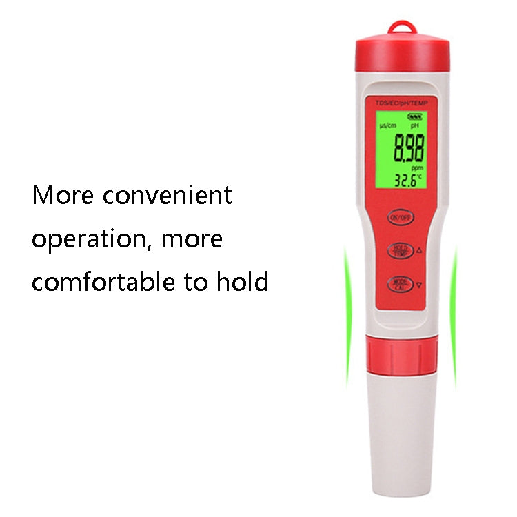 4-in-1 Portable PH/TDS/EC/TEMP Test Pen Multi-Function Water Quality Tester - Consumer Electronics by buy2fix | Online Shopping UK | buy2fix