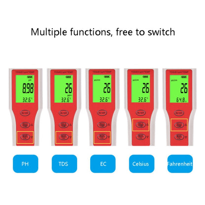 4-in-1 Portable PH/TDS/EC/TEMP Test Pen Multi-Function Water Quality Tester - Consumer Electronics by buy2fix | Online Shopping UK | buy2fix