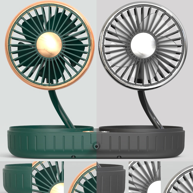 F303 Car USB Fan Car Shake Head Fan(Double Head Gold) - Heating & Fans by buy2fix | Online Shopping UK | buy2fix