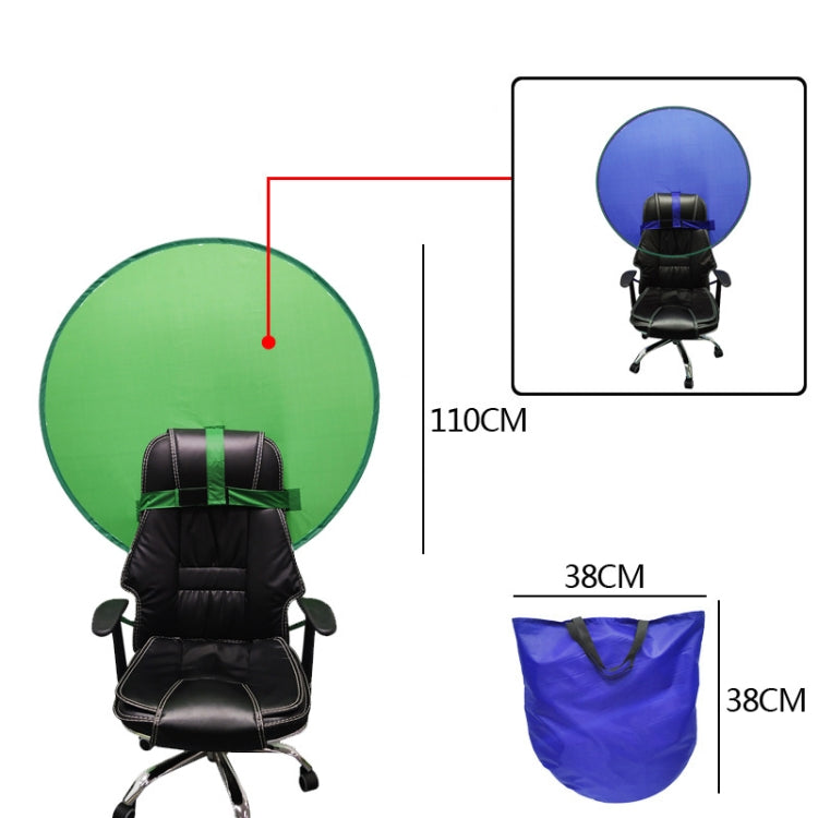 Live E-Sports Background Cloth Folding Background Board, Size: Double Layer M Blue Green 110cm - Camera Accessories by buy2fix | Online Shopping UK | buy2fix