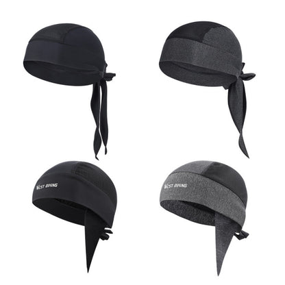 West Biking Summer Ice Silk Pirate Cap Riding Cap Men And Women  Outdoor Windproof Sunscreen Headgear, Size: Free Size(Tying Rope Gray) - Protective Helmet & Masks by WEST BIKING | Online Shopping UK | buy2fix