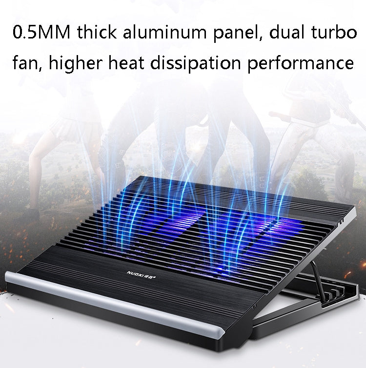 NUOXI T10 Laptop Radiator Multi-File Adjustment Aluminum Alloy Bracket(Black) - Cooling Pads by NUOXI | Online Shopping UK | buy2fix