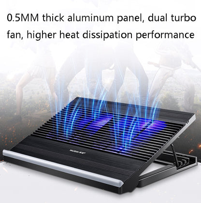 NUOXI T10 Laptop Radiator Multi-File Adjustment Aluminum Alloy Bracket(Black) - Cooling Pads by NUOXI | Online Shopping UK | buy2fix