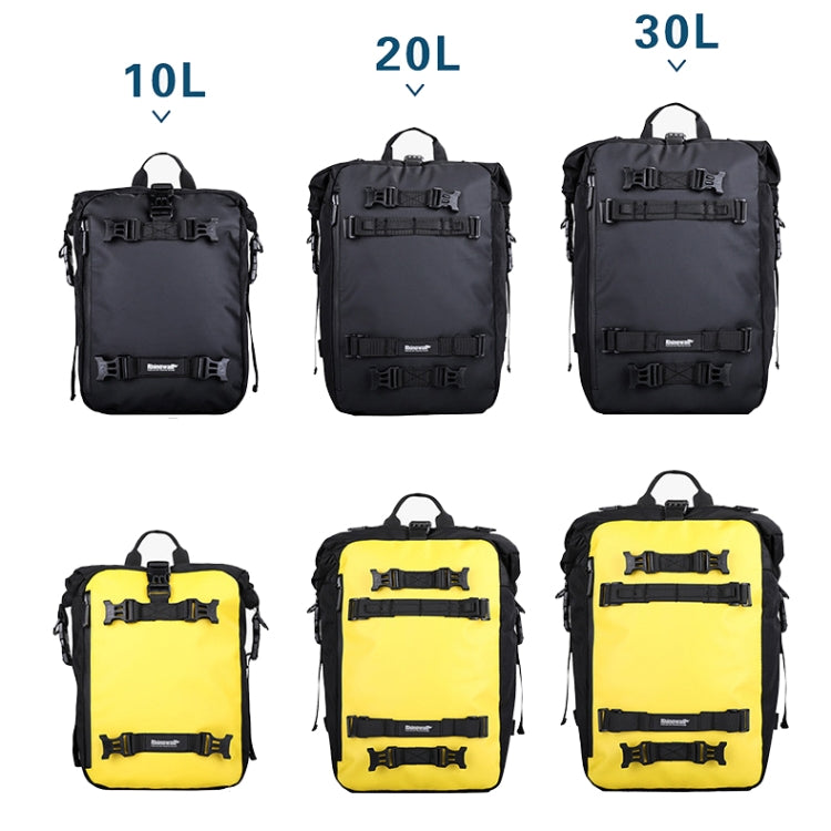 Rhinowalk Multi-Function Motorcycle Rear Seat Bag Combination Rear Shelf Pannier, Colour: Black 20L - Bags & Luggages by Rhinowalk | Online Shopping UK | buy2fix