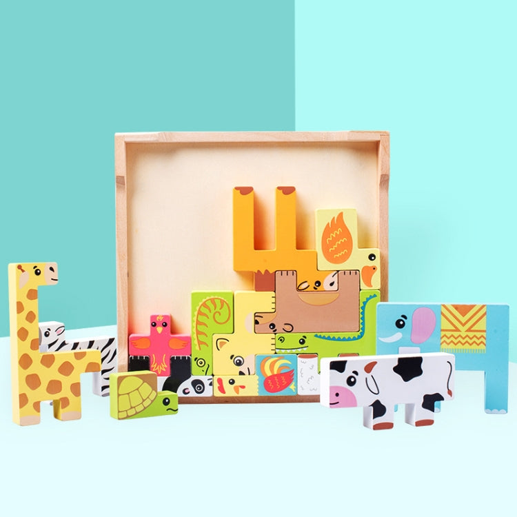 YSY-235 Children Early Education Intelligence Toys 3D Cube Blocks Cartoon Animal Puzzle - Puzzle Toys by buy2fix | Online Shopping UK | buy2fix