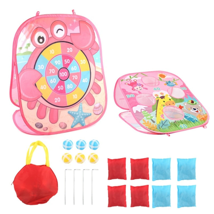 2 In 1 Indoor Children Folding Throwing Sandbags Board Toy(Pink) - Toy Sports by buy2fix | Online Shopping UK | buy2fix