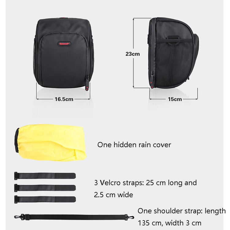 Rhinowalk TF920 Bicycle Handlebar Bag Multi-Function Big Capacity Bicycle Front Bag(Gray) - Bicycle Bags by Rhinowalk | Online Shopping UK | buy2fix