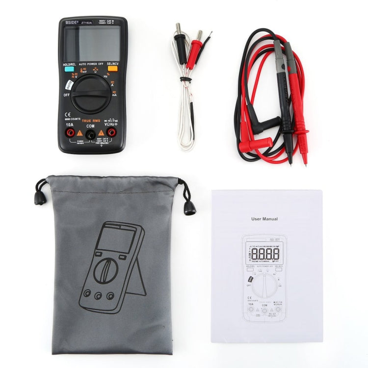 BSIDE ZT102A LCD Display 6000 Words AUTO Intelligent Gear Automatic Range Digital Multimeter - Digital Multimeter by BSIDE | Online Shopping UK | buy2fix