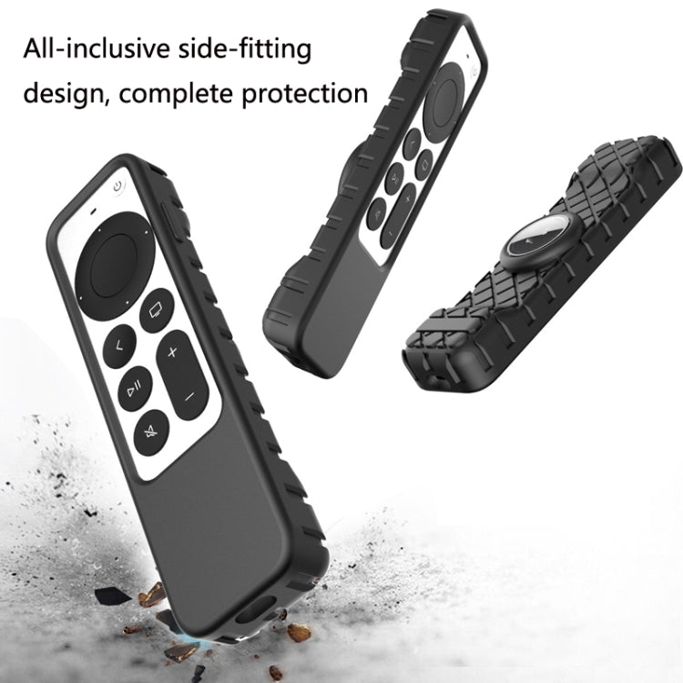 2 PCS Remote Control All-Inclusive Protective Cover, Applicable Model: For Apple TV 4K(Black) - Consumer Electronics by buy2fix | Online Shopping UK | buy2fix