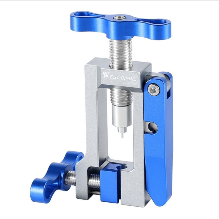 WEST BIKING YP0719252 Bicycle Oil Needle Installation Tool Cycling Tubing Jack Repair Tool(Silver Blue) - Outdoor & Sports by WEST BIKING | Online Shopping UK | buy2fix