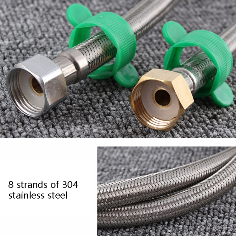 3m Copper Hat 304 Stainless Steel Metal Knitting Hose Toilet Water Heater Hot And Cold Water High Pressure Pipe 4/8 inch DN15 Connecting Pipe - Home & Garden by buy2fix | Online Shopping UK | buy2fix