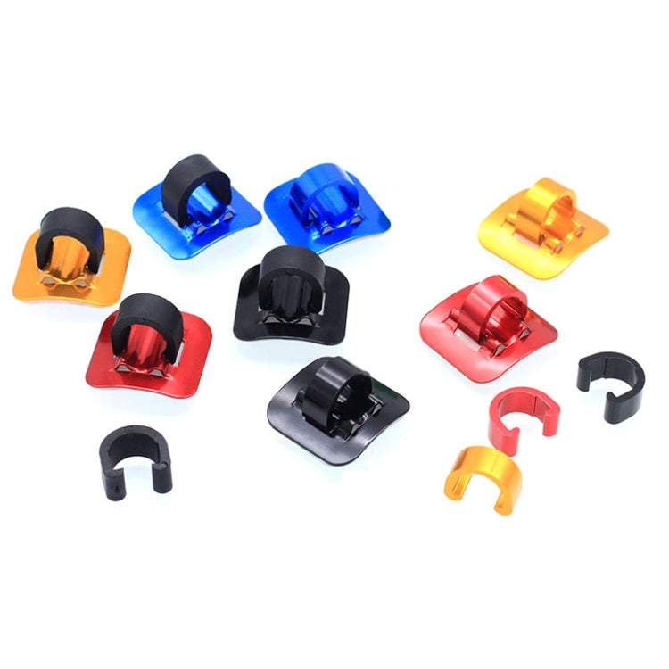 10 PCS Mountain Road Bicycle Hose Line Guide Adhesive Wire Seat Frame Cable Fixing C Buckle, Style: Aluminum Alloy Buckle(Blue) - Others by buy2fix | Online Shopping UK | buy2fix