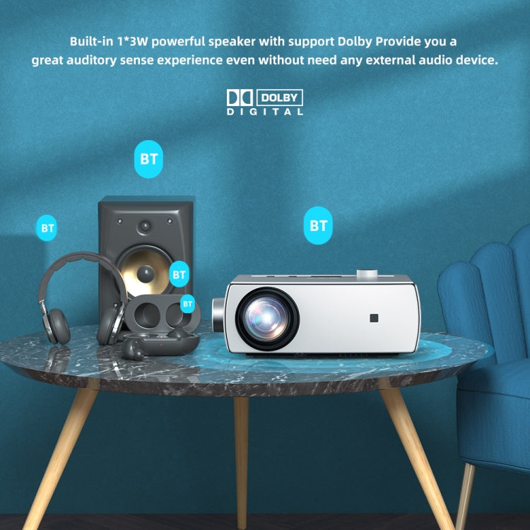 YG430 1080P 5G Mobile Phone Wireless Multi-Screen Version Home Projector Office HD Mini Portable Projector, Plug Type： US Plug - Consumer Electronics by buy2fix | Online Shopping UK | buy2fix