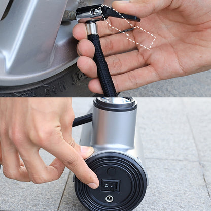Car Inflatable Pump Portable Small Automotive Tire Refiner Pump, Style: Wired Pointer With Lamp - In Car by buy2fix | Online Shopping UK | buy2fix