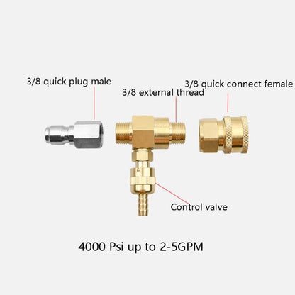 High Pressure Cleaning Machine 3/8 Inch Quick Connection Adjustable Foam Nozzle - In Car by buy2fix | Online Shopping UK | buy2fix