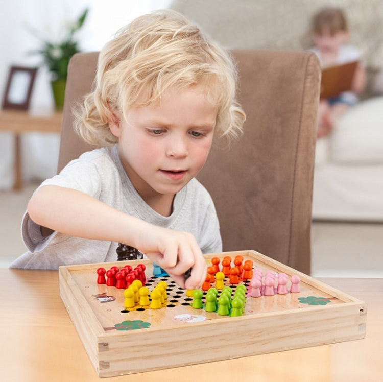 Children Wooden Multifunctional Parent-Child Interactive Puzzle Board Toy, Set Specification: 8 In 1 Chess - Table Games by buy2fix | Online Shopping UK | buy2fix