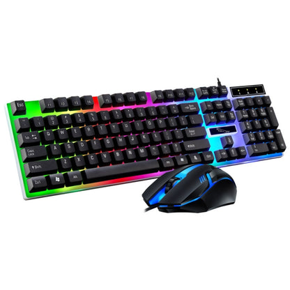 ZGB G21B Colorful Glow USB Wired Keyboard Mouse Set(Black) - Wired Keyboard by ZGB | Online Shopping UK | buy2fix