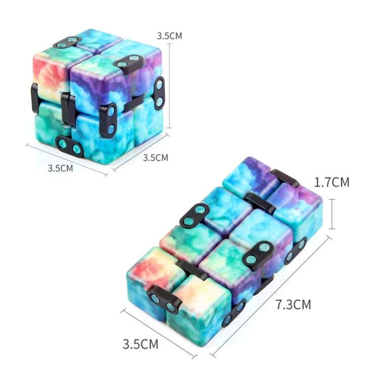 3 PCS Unlimited Magics Cube Colorful UV Printing Pocket Magic Cube Variety Folding Fingertip Magic Cube Decompression Toy(NO.168-8-34 Yellow Skull) - Magic Cubes by buy2fix | Online Shopping UK | buy2fix