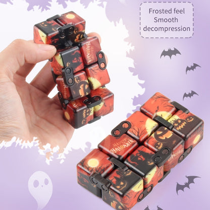 3 PCS  Infinite Magic Cube Halloween Theme Variety Flip Folding Second Order Magic Cube Finger Toy, Colour: No.168-8-23 Spider Web Yellow - Magic Cubes by buy2fix | Online Shopping UK | buy2fix