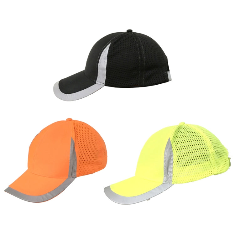 Reflective Safety Baseball Cap Breathable Construction Site Outdoor Construction Mesh Cap, Colour: Black - Workplace Safety Supplies by buy2fix | Online Shopping UK | buy2fix