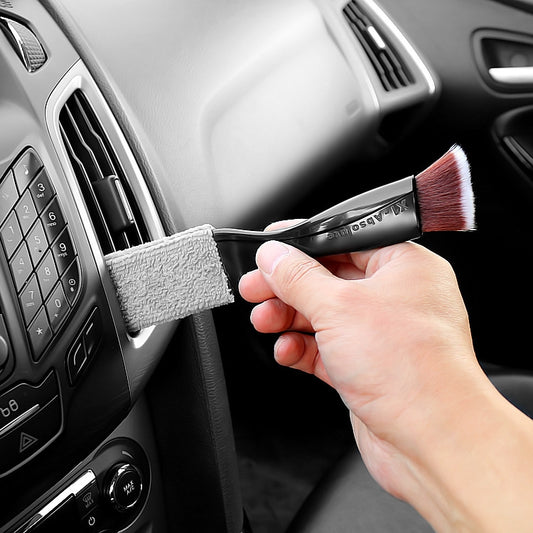 2 PCS Car Air-Conditioned Air Outlet Cleaning Brush Car Interior Cleaning Tool Dust  Soft Hair Brush(Black) - In Car by buy2fix | Online Shopping UK | buy2fix