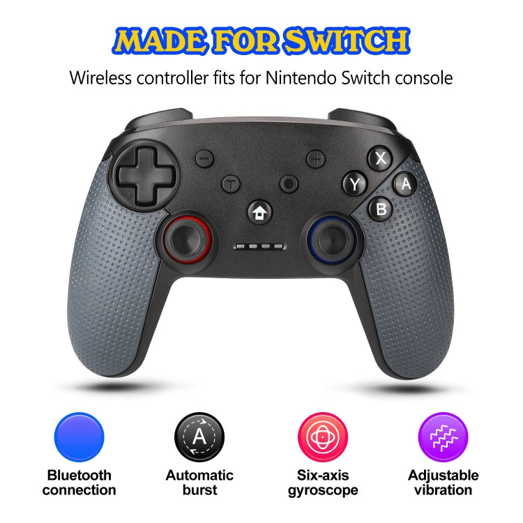 Bluetooth Wireless Gamepad  Built-In Dual Motors With TURBO Function Suitable For Switch Pro(Black) - Gamepads by buy2fix | Online Shopping UK | buy2fix