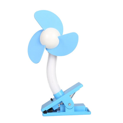 Portable Stroller Fan 360 Degree Clip Mini Fan(Blue EVA) - Consumer Electronics by buy2fix | Online Shopping UK | buy2fix