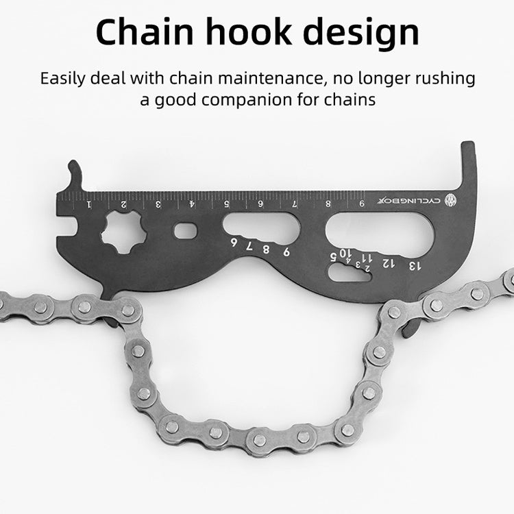 3 PCS CYCLINGBOX Mountain Bicycle Chain Wear Measuring Ruler Measuring Chain Ruler Inspection Tool(Black) - Outdoor & Sports by CYCLINGBOX | Online Shopping UK | buy2fix