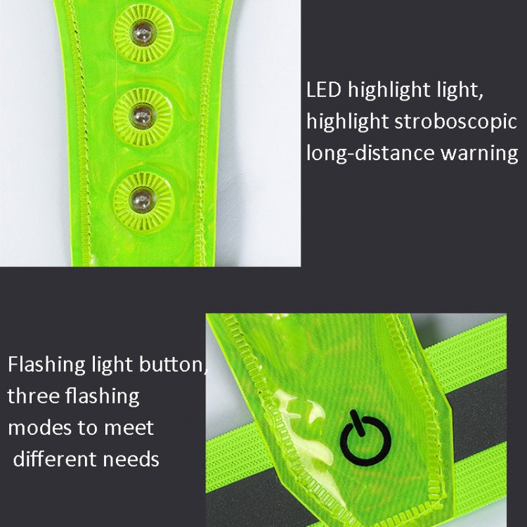 LED Reflective Vest High Stretch Outdoor Reflective Vest Traffic Safety Reflective Clothing(Blue) - In Car by buy2fix | Online Shopping UK | buy2fix