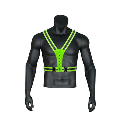 LED Reflective Vest High Stretch Outdoor Reflective Vest Traffic Safety Reflective Clothing( Green) - In Car by buy2fix | Online Shopping UK | buy2fix