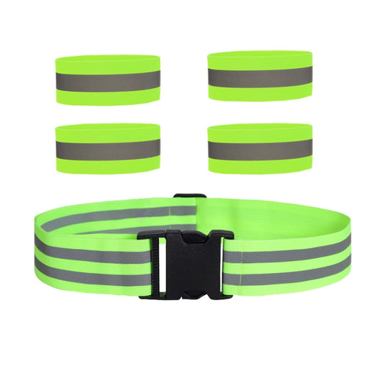 Reflective Elastic Band Suit Night Running Construction Site Traffic Safety Reflective Equipment,Style: 1 Belt+4 Arm Strap - Workplace Safety Supplies by buy2fix | Online Shopping UK | buy2fix
