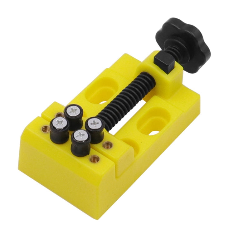 2 PCS Eight-Hole Mini Flat Bench Vise Bodhi Beads Walnut Fixture(Yellow) - Others by buy2fix | Online Shopping UK | buy2fix