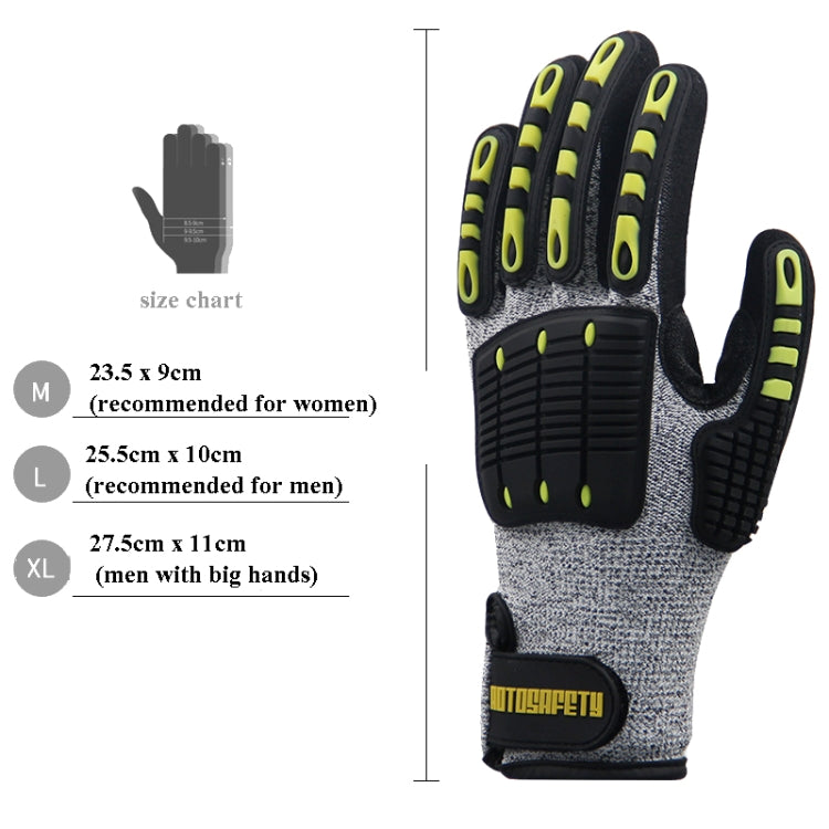 ROTOSAFETY RZT-HFZ20 Shock-Proof Anti-Smashing Anti-Cutting Anti-Collision Gloves TPR Mechanical Maintenance Fire Rescue Miners Mining Anti-Stab Gloves, Size: M - Workplace Safety Supplies by buy2fix | Online Shopping UK | buy2fix