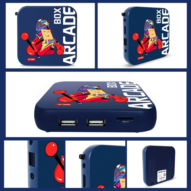 Arcade Box 128G Wireless Video Game Machine Box 4K HD Display For PS1/PSP/N64/DC, UK Plug - Pocket Console by buy2fix | Online Shopping UK | buy2fix