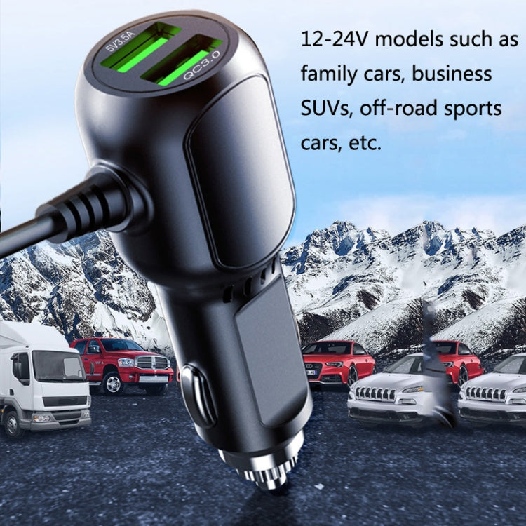 JY-1904 Car Charger Fast Charging Step-Down Line Mini USB Straight(Double Drive) - In Car by buy2fix | Online Shopping UK | buy2fix