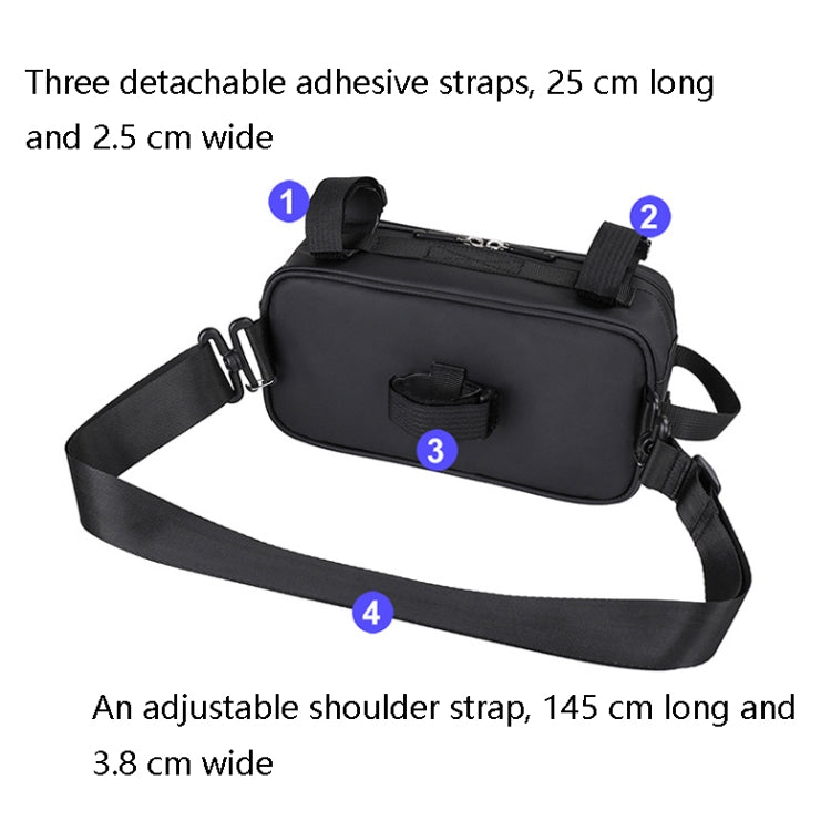 Rhinowalk X21921 2.5L Waterproof Bicycle Front Hanging Bag, Colour: Water Repellent (Matt Black) - Bicycle Bags by Rhinowalk | Online Shopping UK | buy2fix