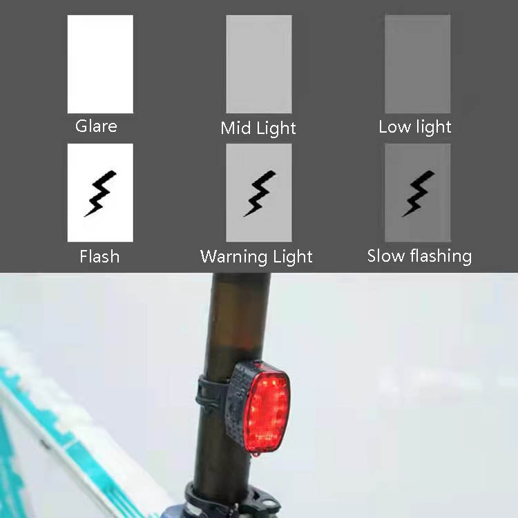 BG-3106 Bicycle Lamp USB Charging Mountain Bike Night Rider Light(Red) - Headlights by buy2fix | Online Shopping UK | buy2fix