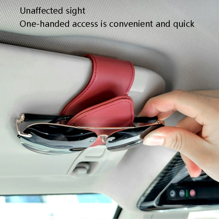 2 PCS Car Sun Visor Glasses Clip Ticket Storage Clip(Red Wine) - In Car by buy2fix | Online Shopping UK | buy2fix