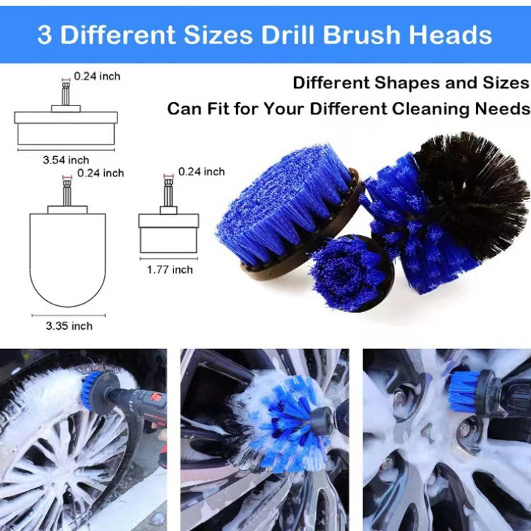 18 PCS / Set Multi-Function Cleaning Electric Drill Brush - In Car by buy2fix | Online Shopping UK | buy2fix