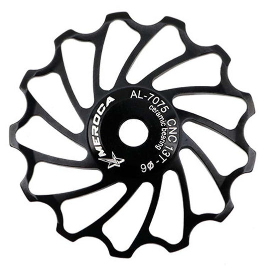 MEROCA Ceramic Bearing Mountain Bike Guide Wheel(13T Black) - Outdoor & Sports by MEROCA | Online Shopping UK | buy2fix