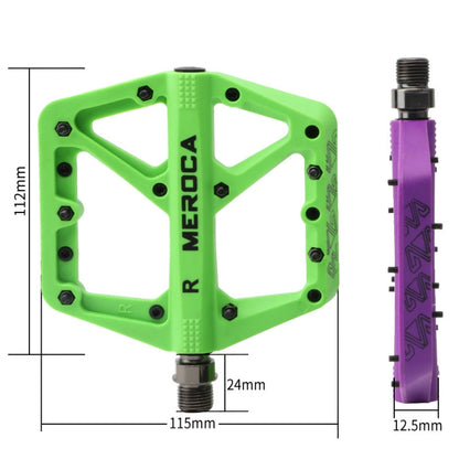 MEROCA Mountain Bike Nylon Pedal(Green) - Pedals by MEROCA | Online Shopping UK | buy2fix