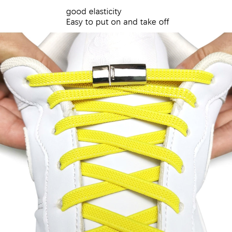 4 Sets SLK28 Metal Magnetic Buckle Elastic Free Tied Laces, Style: Black Magnetic Buckle - Outdoor & Sports by buy2fix | Online Shopping UK | buy2fix